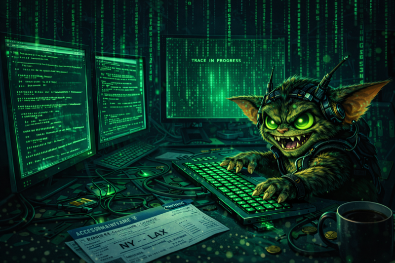 GREMLIN hard at work programming